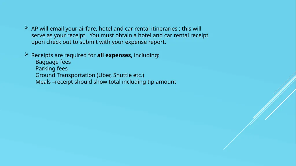 Travel & Training Expenses TTR - RP/PO Purchases - slide 5 of 7