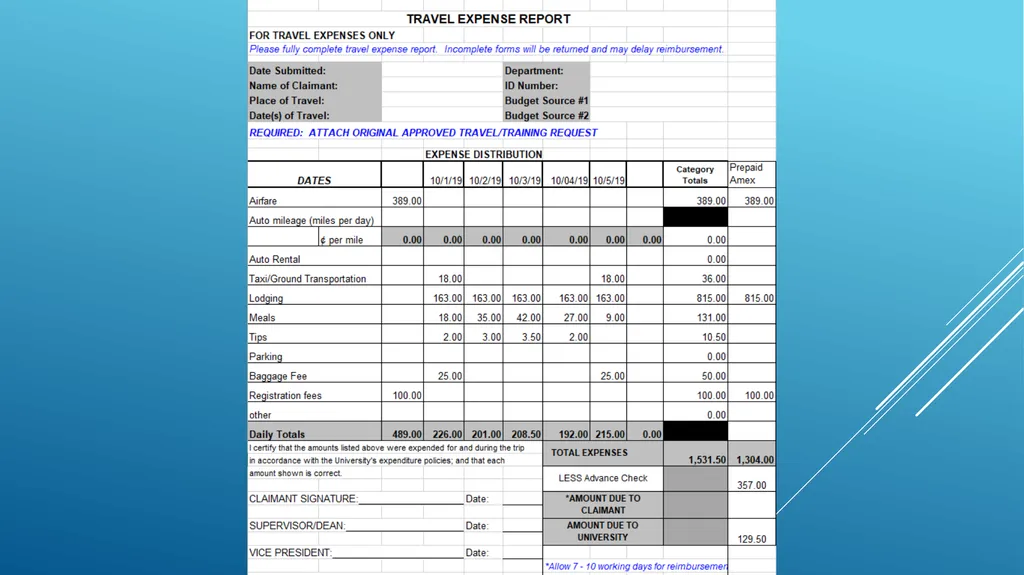 Travel & Training Expenses TTR - RP/PO Purchases - slide 6 of 7