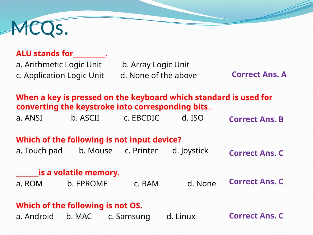 Unit - I Introduction to Computer Developed by Mr. - slide 46 of 49