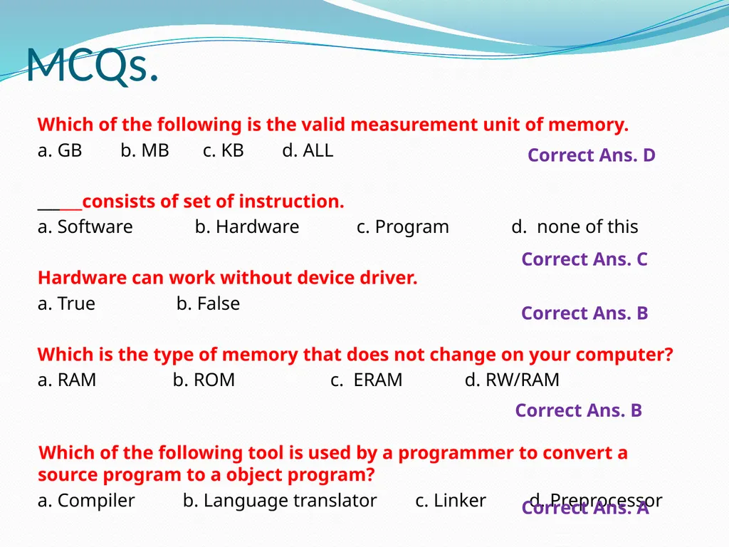 Unit - I Introduction to Computer Developed by Mr. - slide 47 of 49
