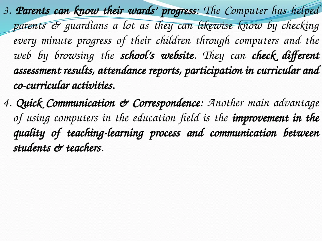 Use of Computers in Education Computer A computer - slide 12 of 14