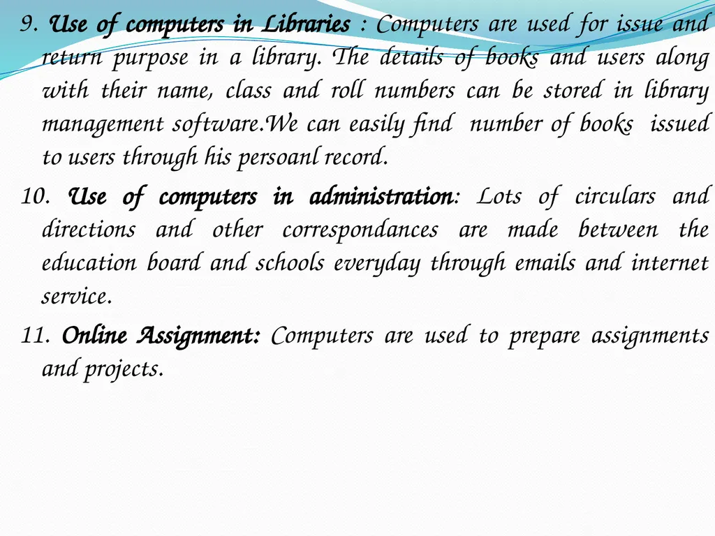 Use of Computers in Education Computer A computer - slide 10 of 14