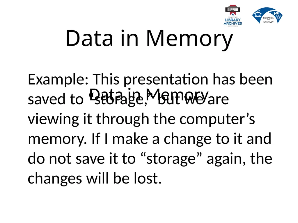 1.2 Computer Basics Learning Goals Describe why - slide 10 of 36