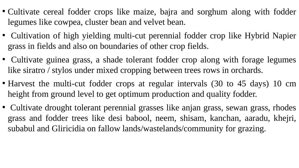 LPM (Unit-2) Fodder Production and Conservation - slide 8 of 11