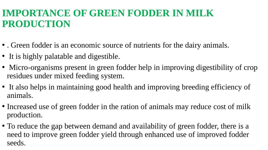 LPM (Unit-2) Fodder Production and Conservation - slide 6 of 11