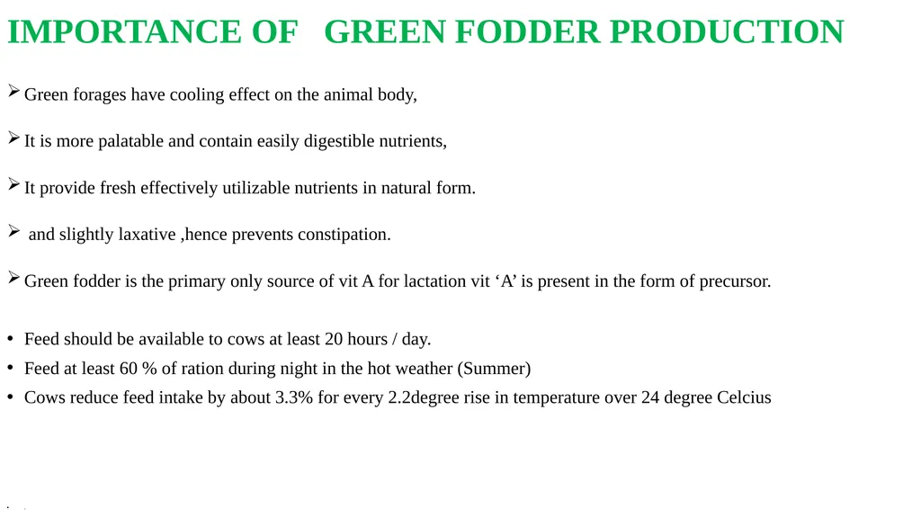 LPM (Unit-2) Fodder Production and Conservation - slide 4 of 11