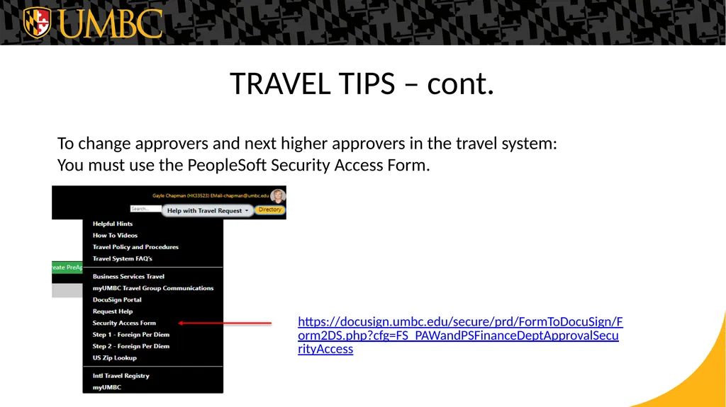 Travel System Reporting and Tips Reports from the - slide 10 of 15