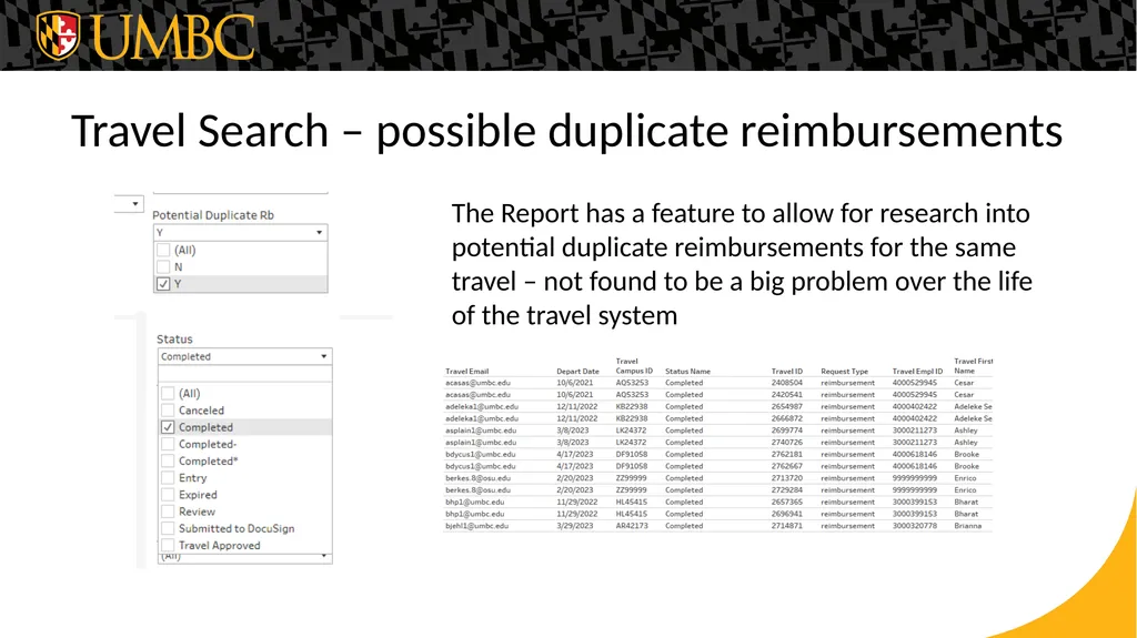 Travel System Reporting and Tips Reports from the - slide 7 of 15