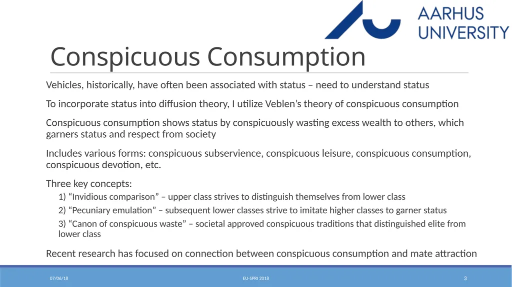 Conspicuous Diffusion: Theorizing How Status - slide 3 of 23