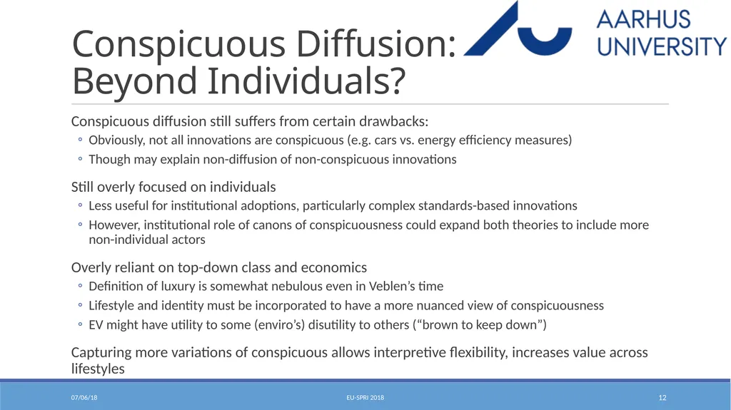Conspicuous Diffusion: Theorizing How Status - slide 12 of 23