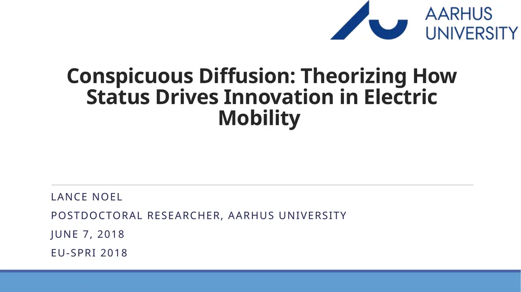 Conspicuous Diffusion: Theorizing How Status - slide 1 of 23