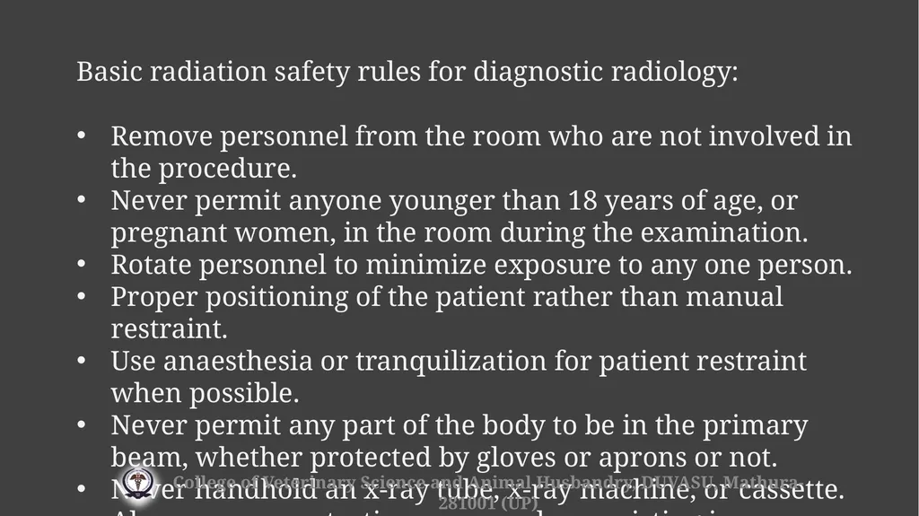 Radiation hazards & safety Gulshan Kumar MVSc, PhD - slide 22 of 29