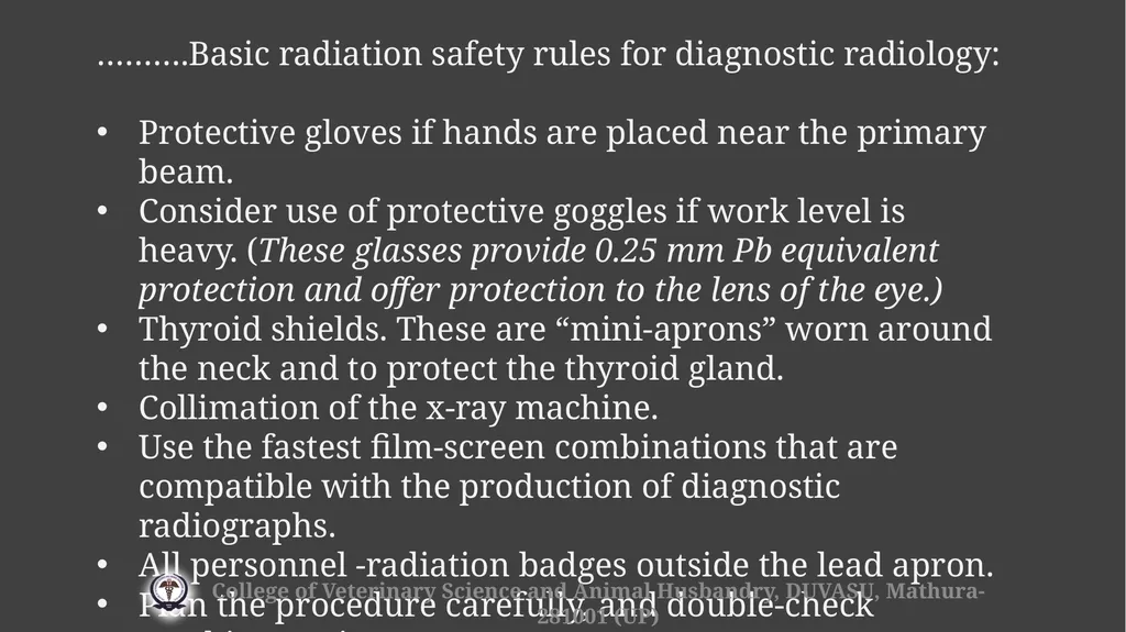 Radiation hazards & safety Gulshan Kumar MVSc, PhD - slide 23 of 29