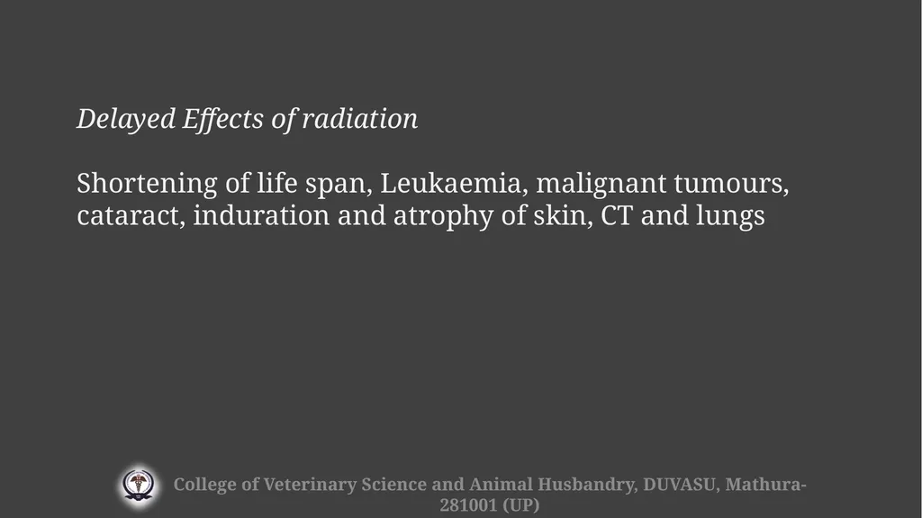 Radiation hazards & safety Gulshan Kumar MVSc, PhD - slide 20 of 29