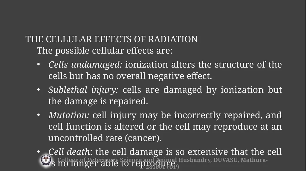 Radiation hazards & safety Gulshan Kumar MVSc, PhD - slide 13 of 29