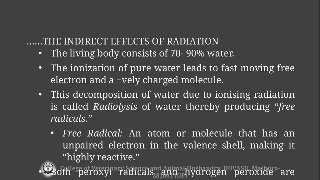 Radiation hazards & safety Gulshan Kumar MVSc, PhD - slide 11 of 29