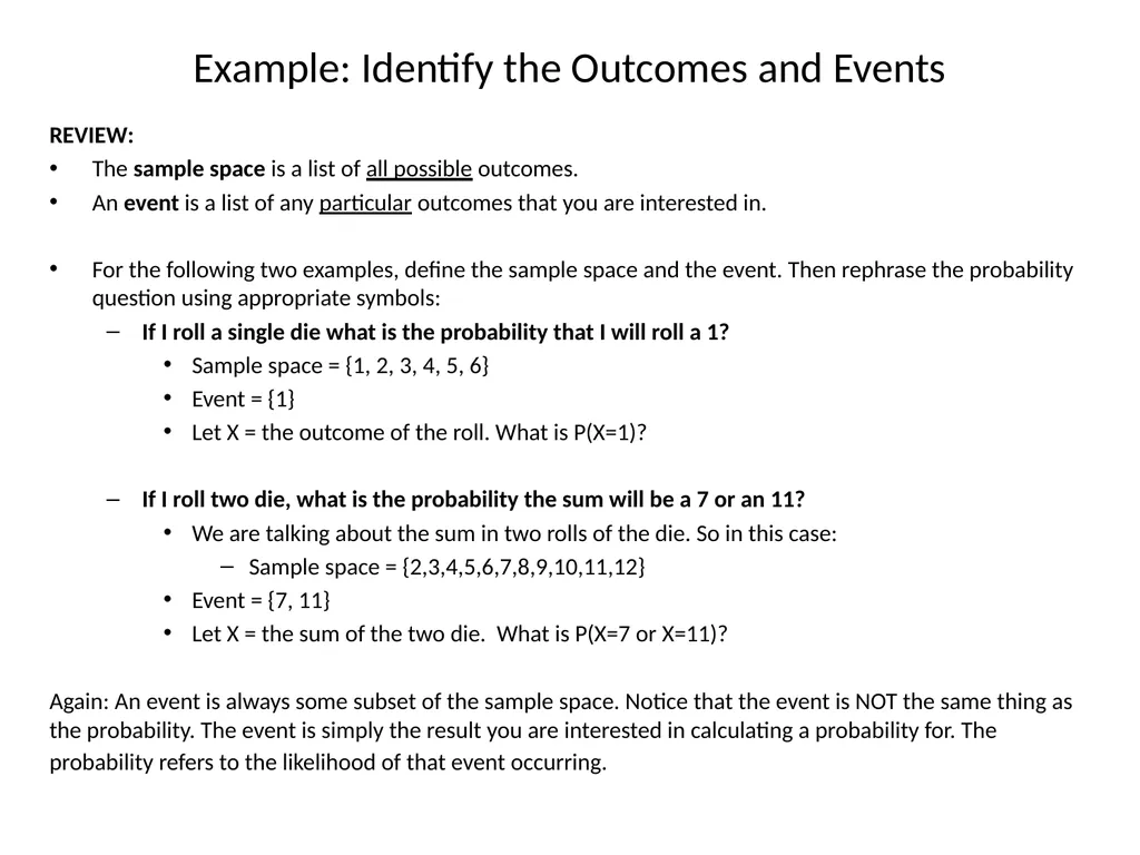Introduction to Probability Learning Objectives By - slide 12 of 18