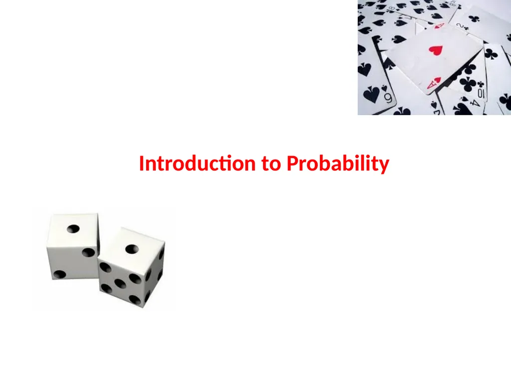 Introduction to Probability Learning Objectives By - slide 1 of 18