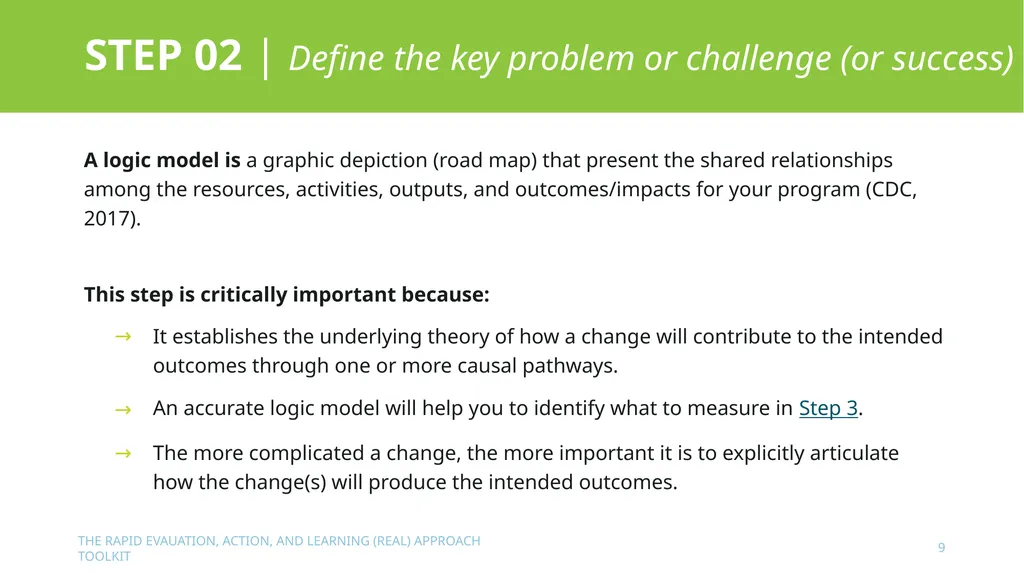 The Rapid Evaluation, Action, and Learning (REAL) - slide 9 of 29