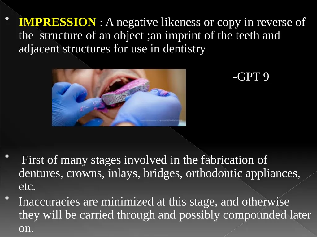 Impression Compound SIBAR INSTITUTE OF DENTAL - slide 2 of 17