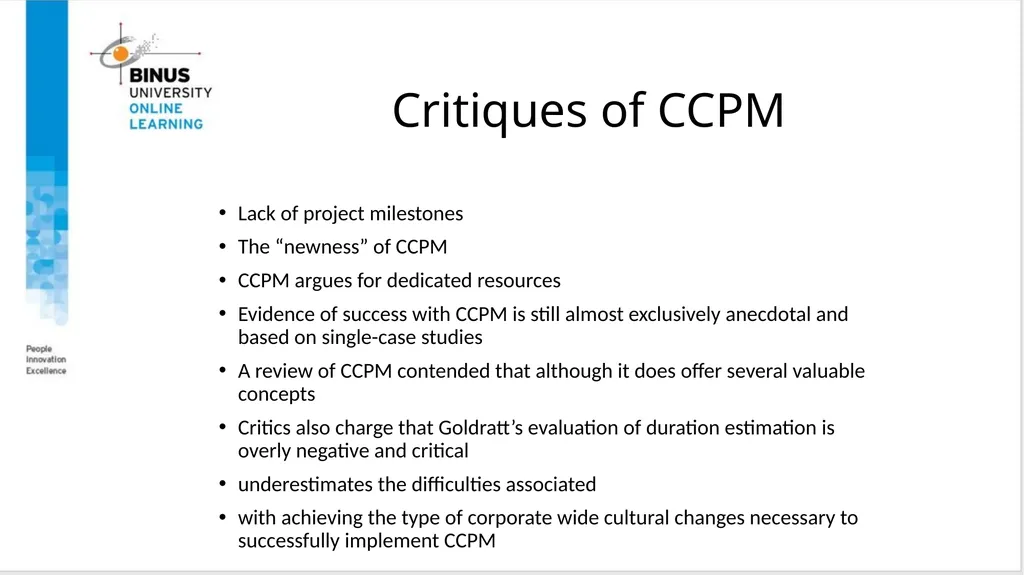 Project Management Advanced Topics In Planning And - slide 31 of 33