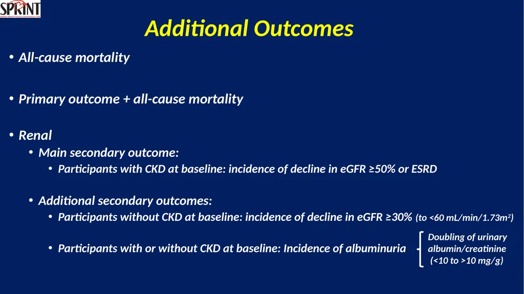 Systolic Blood Pressure Intervention Trial - slide 12 of 31