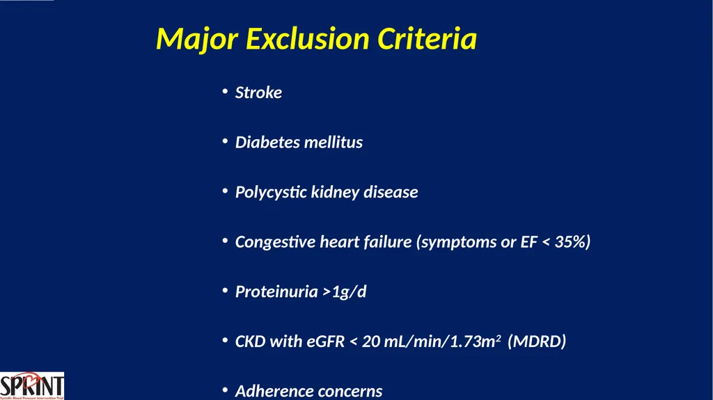 Systolic Blood Pressure Intervention Trial - slide 5 of 31