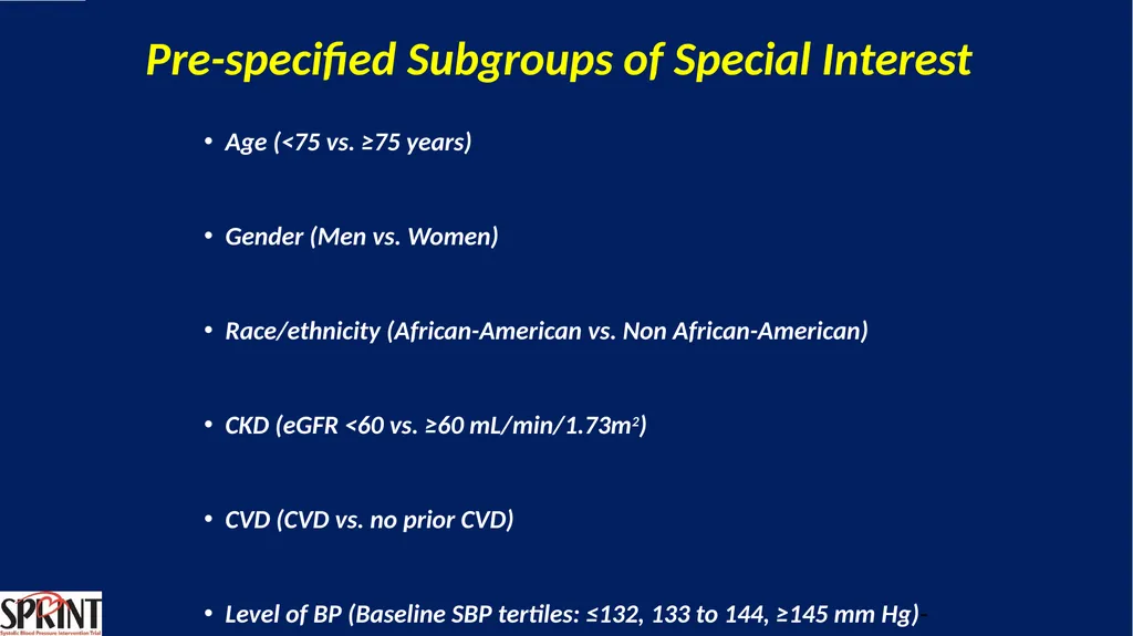 Systolic Blood Pressure Intervention Trial - slide 10 of 31