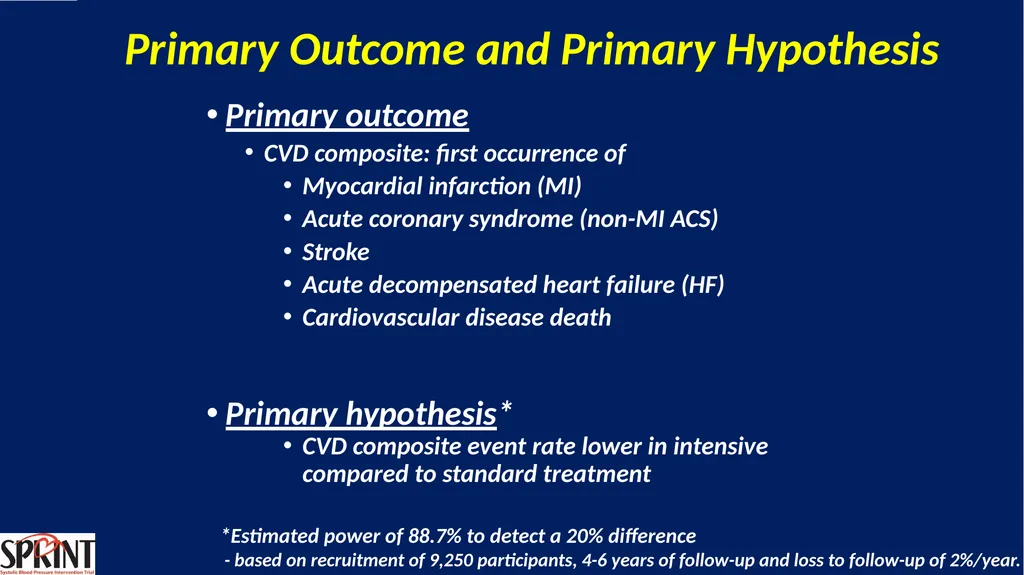 Systolic Blood Pressure Intervention Trial - slide 11 of 31