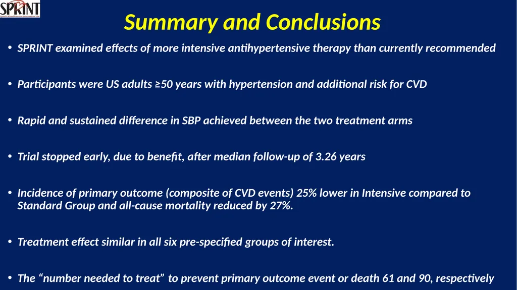 Systolic Blood Pressure Intervention Trial - slide 27 of 31