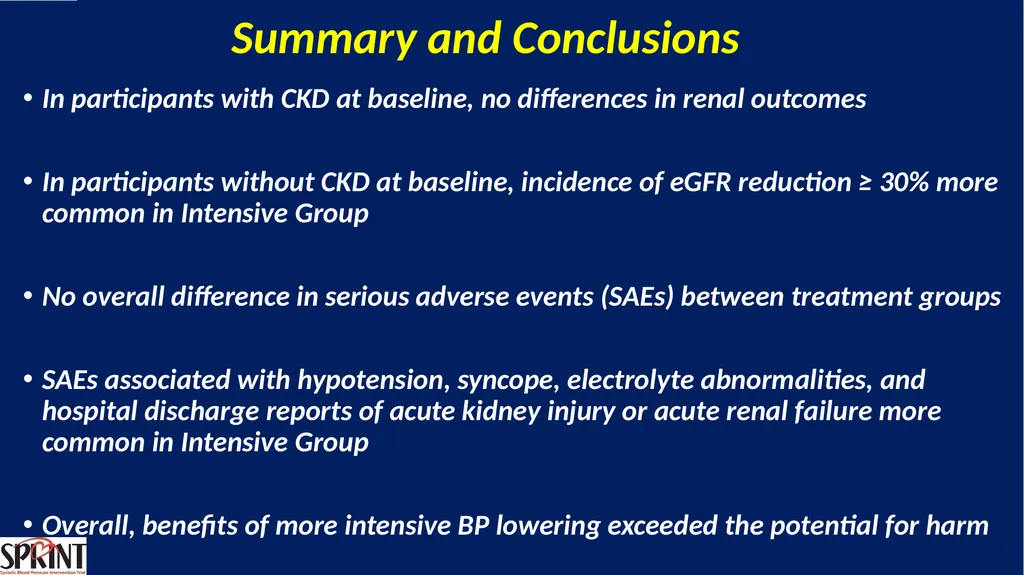 Systolic Blood Pressure Intervention Trial - slide 28 of 31
