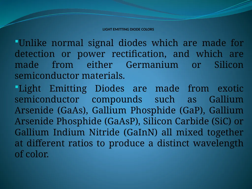 LIGHT EMMITING DIODE(LED) INTRODUCTION The “Light - slide 8 of 26