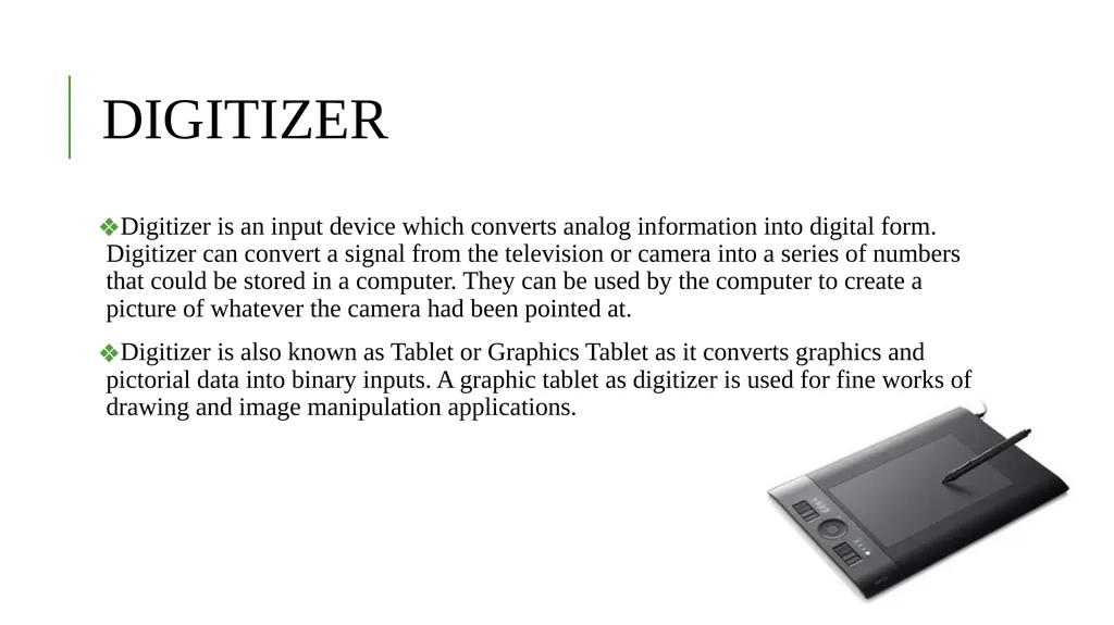 COMPUTER INPUT DEVICES Following are some of the - slide 8 of 49