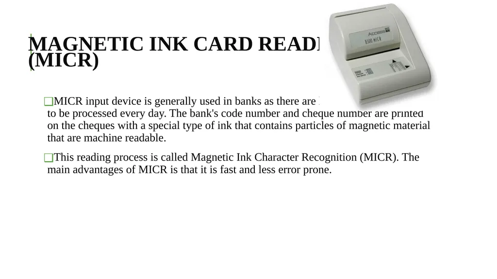 COMPUTER INPUT DEVICES Following are some of the - slide 11 of 49