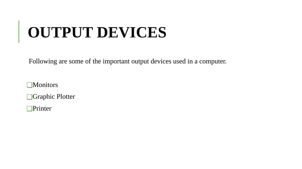 COMPUTER INPUT DEVICES Following are some of the - slide 19 of 49