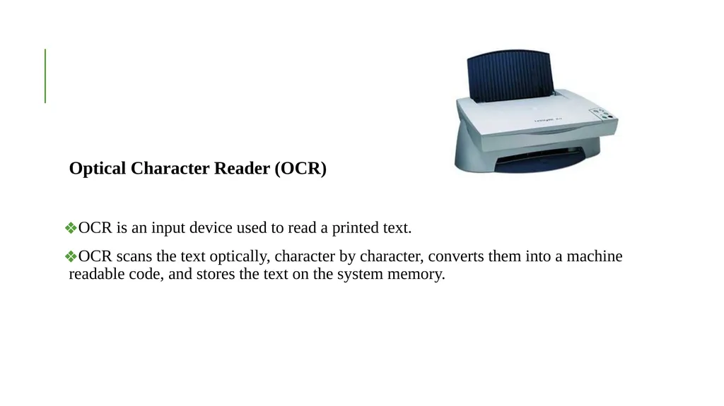 COMPUTER INPUT DEVICES Following are some of the - slide 12 of 49