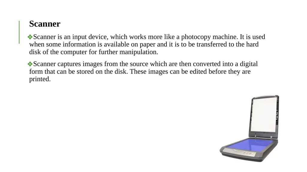 COMPUTER INPUT DEVICES Following are some of the - slide 9 of 49