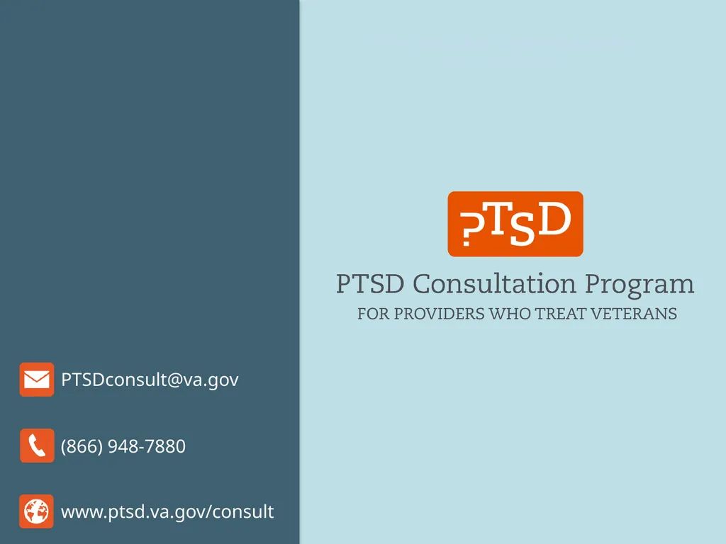 PTSD Consultation Program for providers who treat - slide 1 of 2