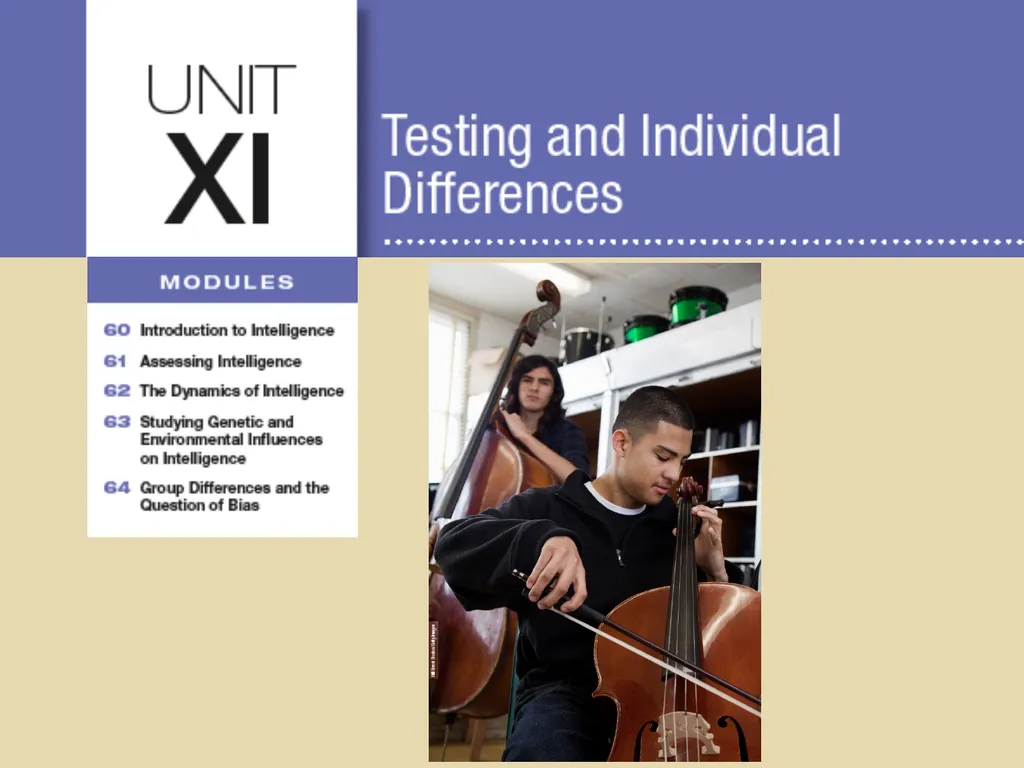 Unit 11 Testing and Individual Differences Module - slide 1 of 35