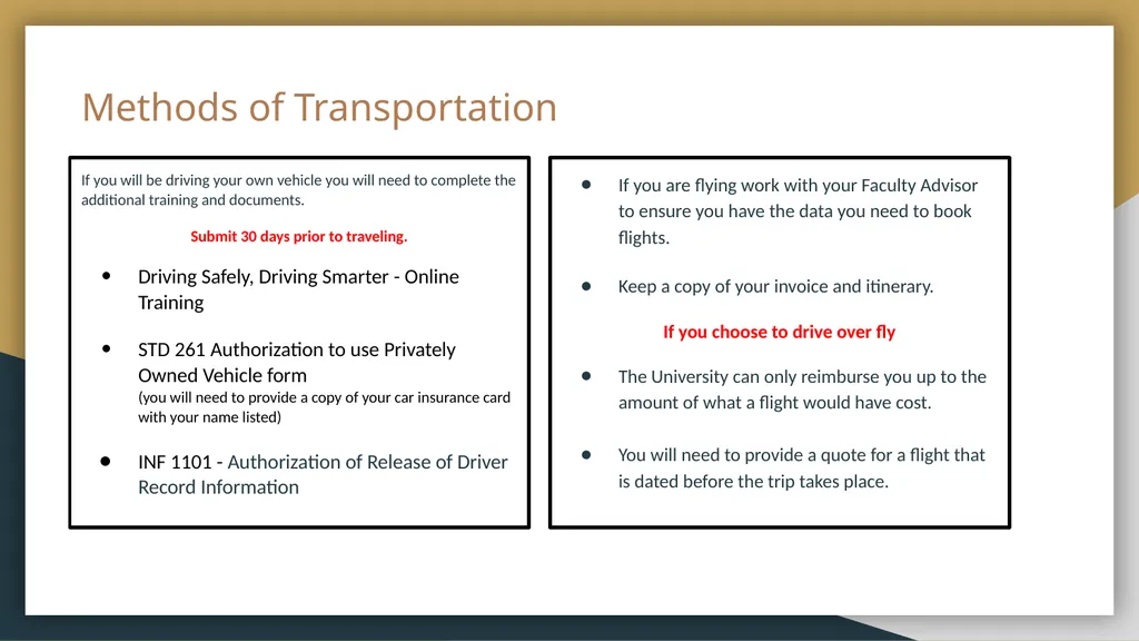 Student Travel Before you travel you must be - slide 5 of 8