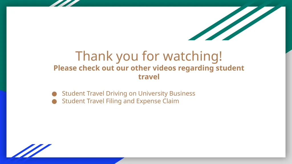 Student Travel Before you travel you must be - slide 8 of 8