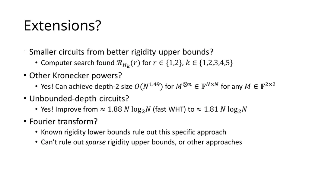 Kronecker Products, Low-Depth Circuits, and Matrix - slide 15 of 18