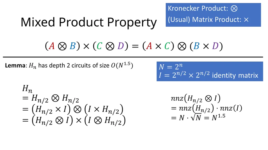 Kronecker Products, Low-Depth Circuits, and Matrix - slide 7 of 18
