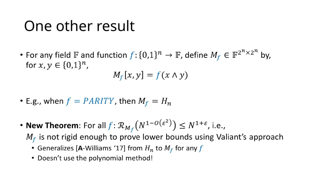 Kronecker Products, Low-Depth Circuits, and Matrix - slide 17 of 18