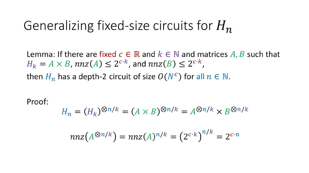 Kronecker Products, Low-Depth Circuits, and Matrix - slide 11 of 18