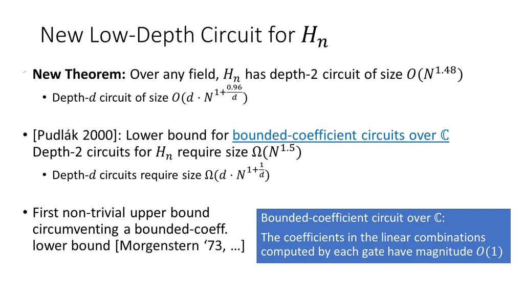 Kronecker Products, Low-Depth Circuits, and Matrix - slide 6 of 18