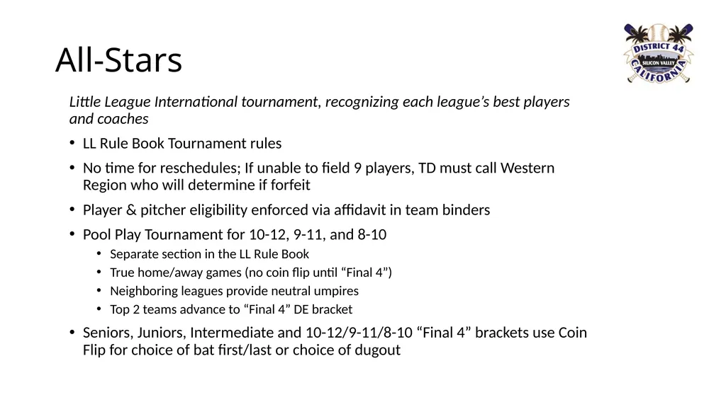 Little League CA District 44 TOC & All-Star - slide 9 of 26