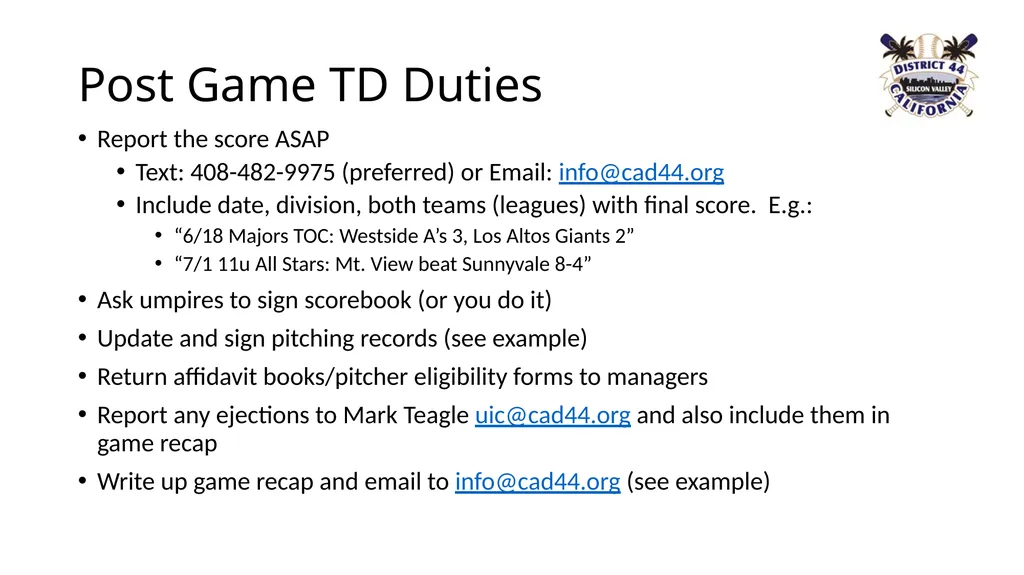 Little League CA District 44 TOC & All-Star - slide 18 of 26