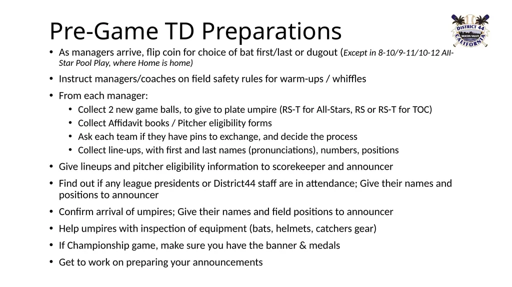 Little League CA District 44 TOC & All-Star - slide 13 of 26