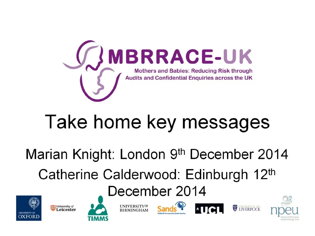 Take home key messages Actions for Doctors, - slide 1 of 9